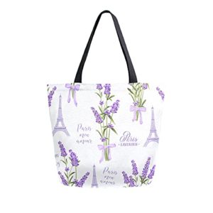 Lavender Reusable Large Handbag Carrying Bag