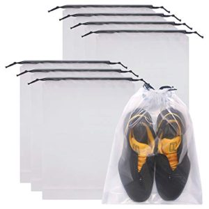 DIOMMELL Set of 8 Transparent Shoe Bags for Travel