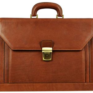 Mens Leather Briefcase Full Grain Leather