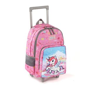 Pink Horse Rolling Backpack Handle Wheeled