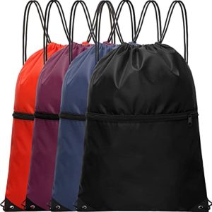4 Pieces Drawstrings Backpacks Sport Gym Bag