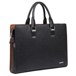 Black Leather Briefcase Slim Shoulder Bag