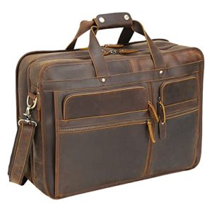 Leather Laptop Briefcase Messenger For Men X-Large