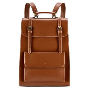 ECOSUSI Laptop Backpack for Women PU Leather