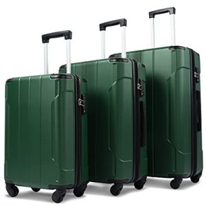 Spinner Suitcase with TSA Lock 3 Piece Luggage Sets