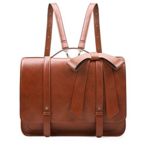 Briefcase PU Leather Laptop Backpack