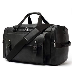 Travel Duffel Bag Leather Tote Overnight Weekender