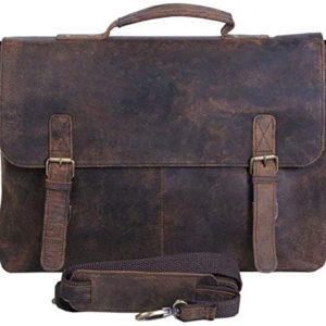 Retro Buffalo Hunter Leather Laptop