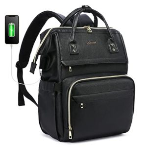 Black Backpack with USB Charging Port