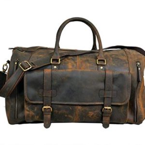 28" Large leather Travel Bag Duffel bag Gym sports