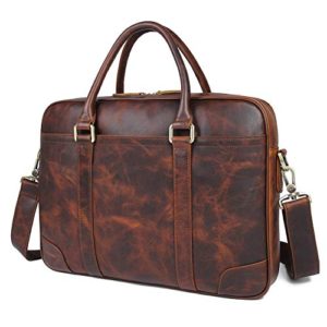 Satchel Handbags Full Grain Leather Briefcase Laptop Case