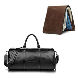 Leather Travel Overnight Duffel Bag Gym