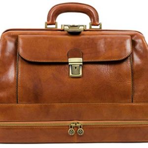 Leather Doctor Bag Purse Medical Briefcase