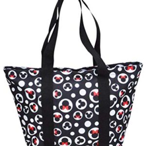 Print Travel Bag Black Disney Tote Mickey & Minnie Mouse