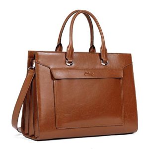 CLUCI Leather Briefcase for Women Vintage