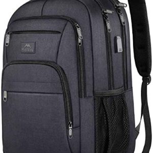 Water Resistant Laptop Backpack for Men with USB Charging Port