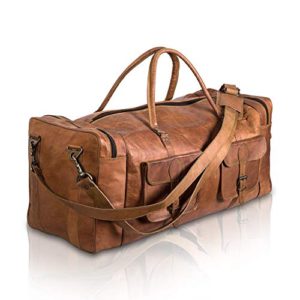 Large leather Duffel bag for men