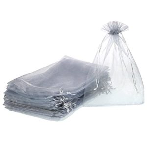 Pack of 50 Organza Gift Bags Drawstring Jewelry Candy Pouches