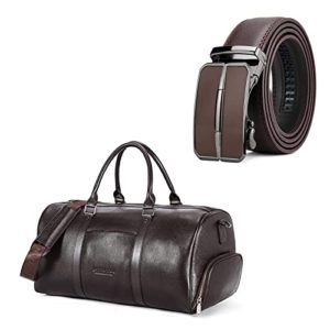 Leather Travel Overnight Duffel Bag