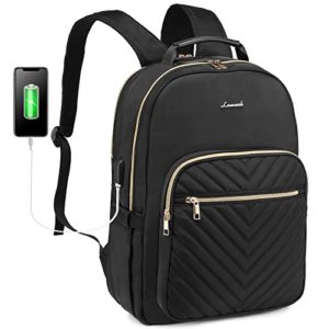 Laptop Black Backpack Anti-theft with USB Charging Port