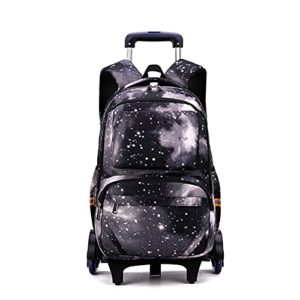 Rolling Backpack for Boys 18" Geometric-print