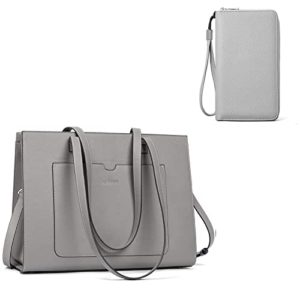 Grey 15.6 inch Laptop Briefcase Tote Bag