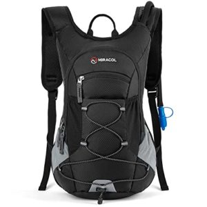 MIRACOL Hiking Hydration Backpack with 2L Leak Proof Water Bladder