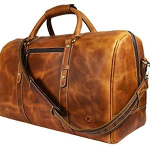 Leather Travel Duffle Bag By Aaron Leather