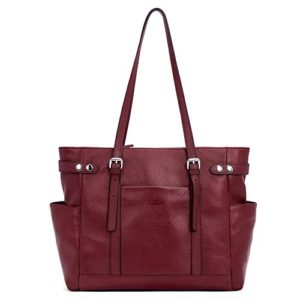 CLUCI Laptop Totes for Women Genuine Leather Briefcase