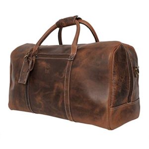 Airplane Underseat Leather Carry On Bag Handmade