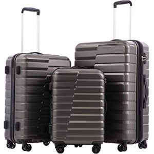 COOLIFE Luggage Expandable Suitcase PC ABS TSA