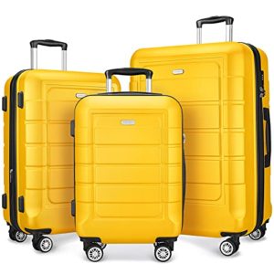 SHOWKOO Luggage Sets Expandable PC+ABS