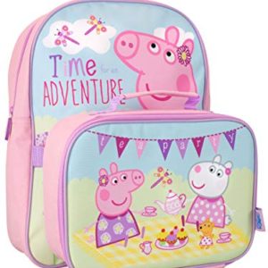 Peppa Pig Kids Backpack and Lunch Box Set Pink