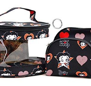 Betty Boop Makeup Bag 3 Pieces Set and Key Ring