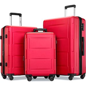 All Expandable 3 Piece Hardshell Lightweight Suitcase Set