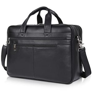 Leather Professional Briefcase Work Bag For Men