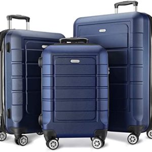 Expandable PC+ABS Durable Suitcase Double Wheels