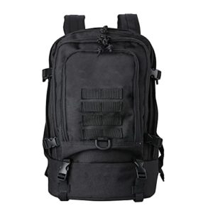 Black Large Military Tactical Backpacks with Shoe Compartment