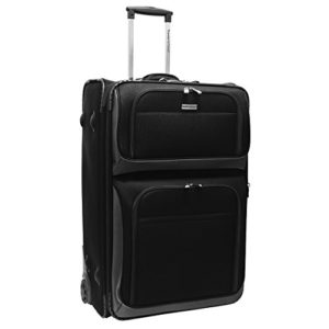 Expandable Rugged Rolling Upright Suitcase