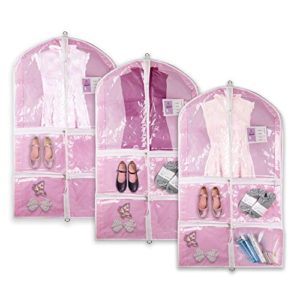 Hiverst Dance Garment Bag with Zipper Pockets Set