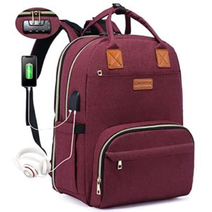 Water Resistant Red Laptop School Backpack