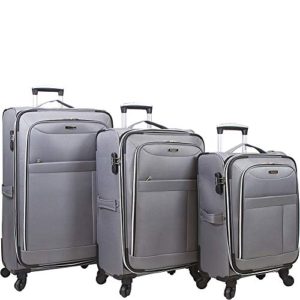 Dejuno Aria Softsided Lightweight 3-Piece Spinner Luggage Set