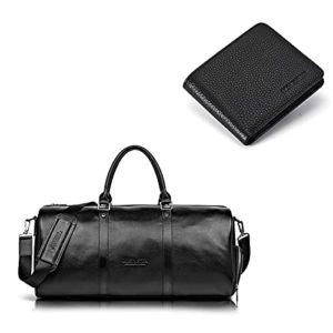 Leather Travel Duffel Bag For Men