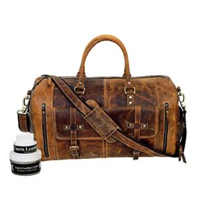 Leather Travel Bag Duffel bag With Leather Lotion