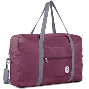 Foldable Travel Duffel Bag Tote Carry on with Shoulder Strap
