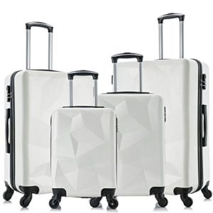 Lightweight Luggage 4 Piece Set with Spinner Wheels