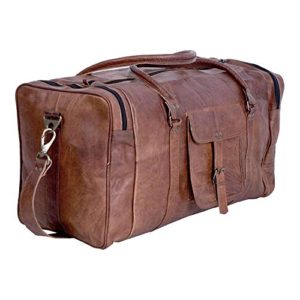 KPL 21 Inch Vintage Leather Duffel Travel Gym