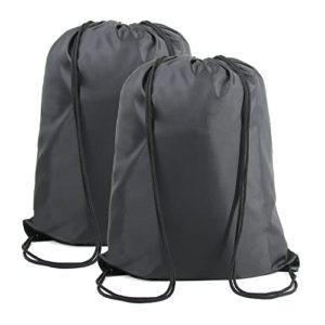 Black Large Drawstring Backpack Gym String