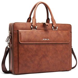 Cluci Women Leather Briefcases Slim Large Business