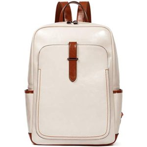 BROMEN Leather Laptop Backpack for Women